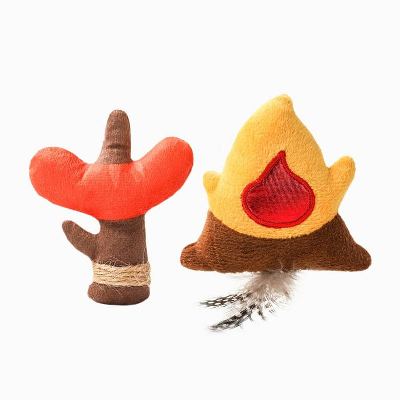 Hugsmart Products Inc dog toys Camping Claws Campfire Sausage Cat Toy Set - 2 Pc