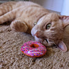Strawberry Pink Donut Plush Cat Toy