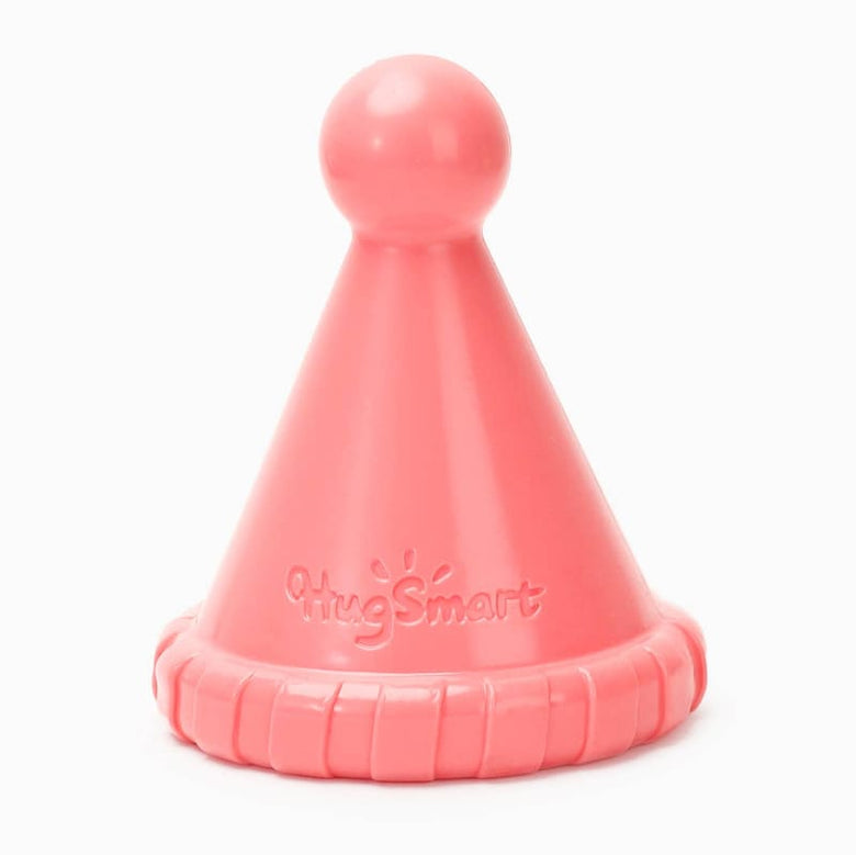 Hugsmart Products Inc dog toys Yappy Birthday Pink Party Hat TPR Rubber Dog Toy