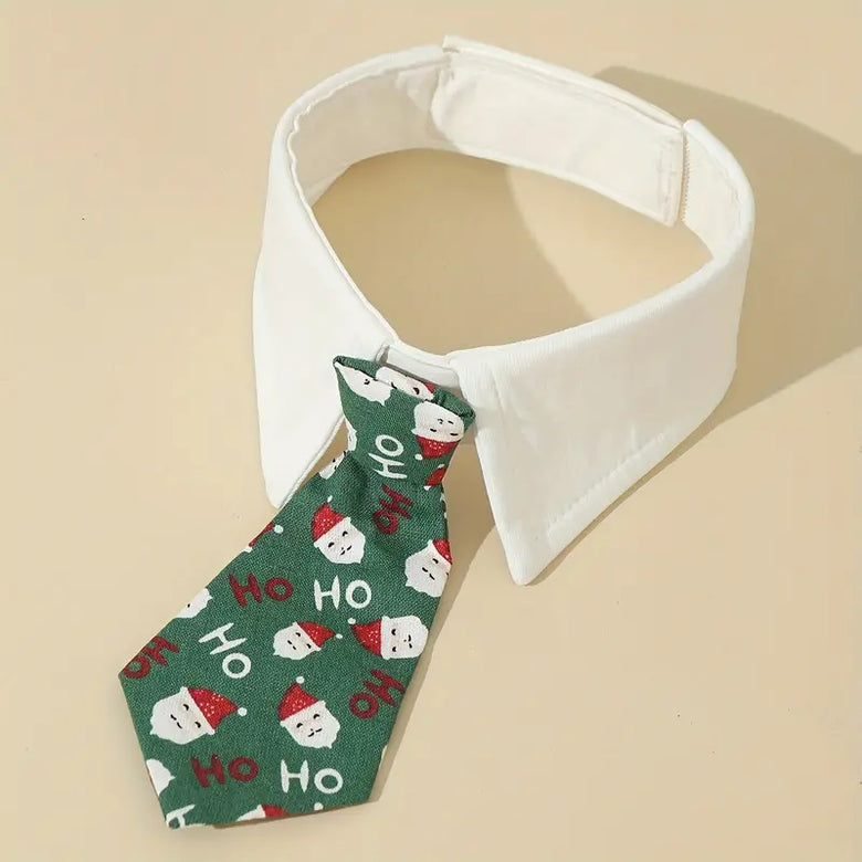 TMU - REPLAB SARL COLLARS Green Christmas Santa Dog Tie Collar
