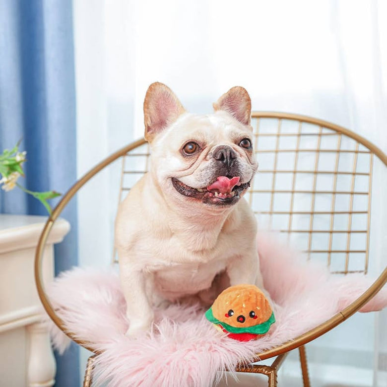Hugsmart Products Inc dog toys Food Party Hamburger Ball Dog Toy