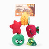 Hugsmart Products Inc Dog Toys Autumn Tailz Apple and Worm Rope Plush Squeaky Dog Toy