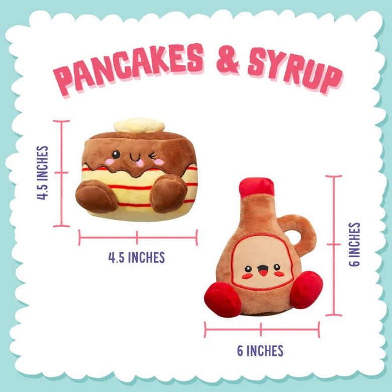 SnugArooz dog toys Pancake and Syrup Snug Buddies Squeak Plush Dog Toy Set - 2pk
