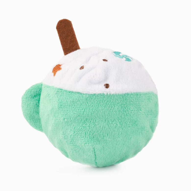 Hugsmart Products Inc dog toys Happy Woofmas Peppermint Latte Ball Plush Dog Toy