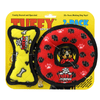 Tuffy Dog Toys - VIP Products dog toys Tuffy Jr Bone Yellow & Ring Red Paw Durable Tough Dog Toy Set - 2 Pc