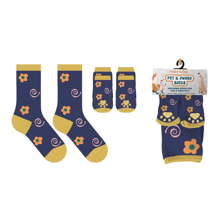 Extreme Fit Wholesale Extreme Fit Wholesale - Matching Pet And Owner Fun Socks - Flower