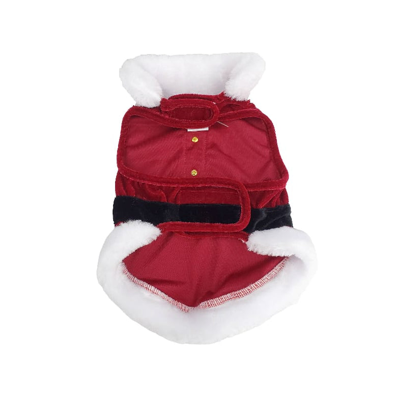 Barker's Bowtique Jackets-Coats Christmas Santa Claus Red Velvet Holiday Dog Coat