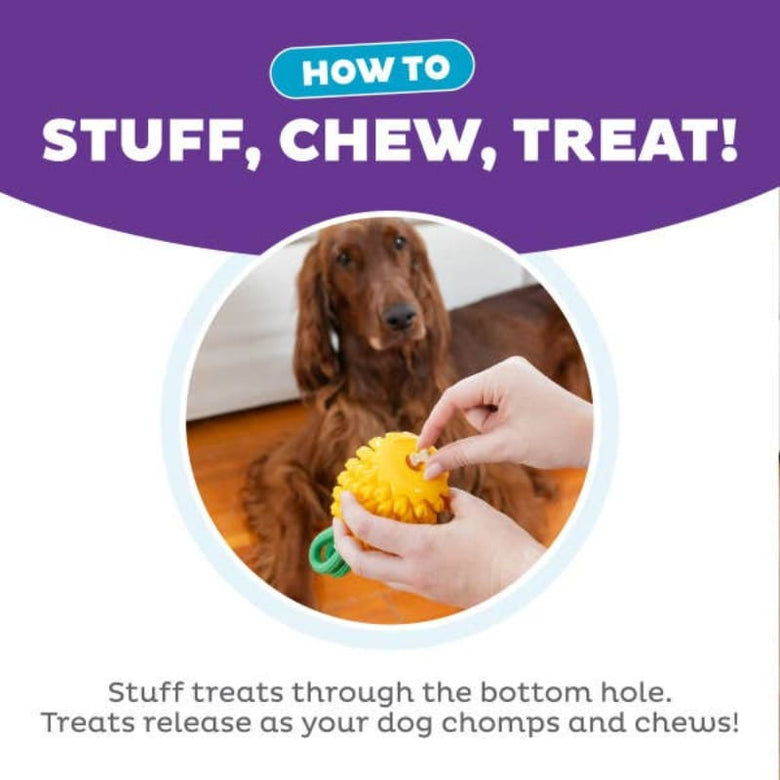 Outward Hound dog toys Dental Yellow Pineapple Interactive Rope Tug and Treat Dog Chew Toy