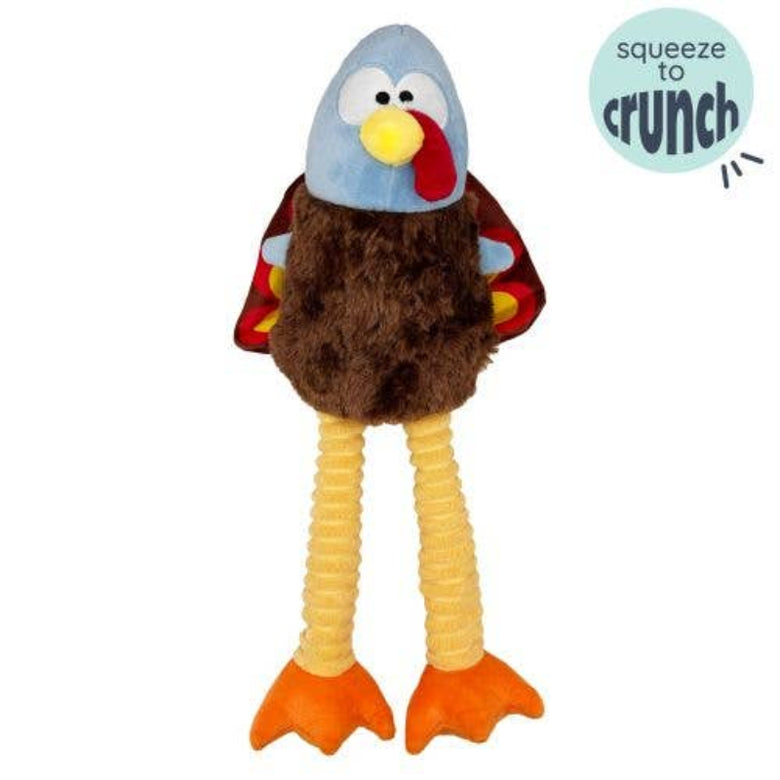 Lankies Feathertail Turkey Fall Season Plush Squeaky Dog Toy