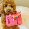 Haute Diggity Dog dog toys Barkin Bag Pink w/ Scarf Plush Squeak Dog Toy