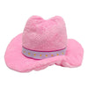 SnugArooz dog toys Stylish Pink Cowboy Hat Save A Horse Plush Squeak Dog Toy - 8"