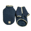 Ivory Ella Half-Zip Sherpa Fleece Warm Pet Pullover/ Sweater - Navy