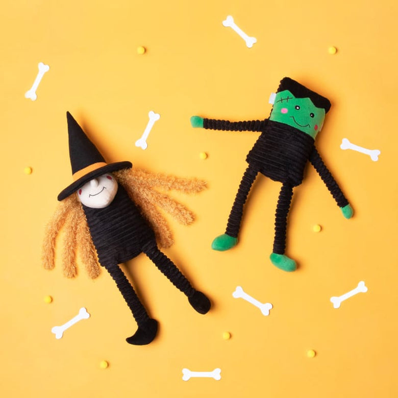 ZippyPaws dog toys Halloween Crinkle Witch Plush Squeak Dog Toy