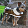 Doggie Design, Inc. Jackets-Coats Brown Bomber Harness Dog Coat with matching Leash
