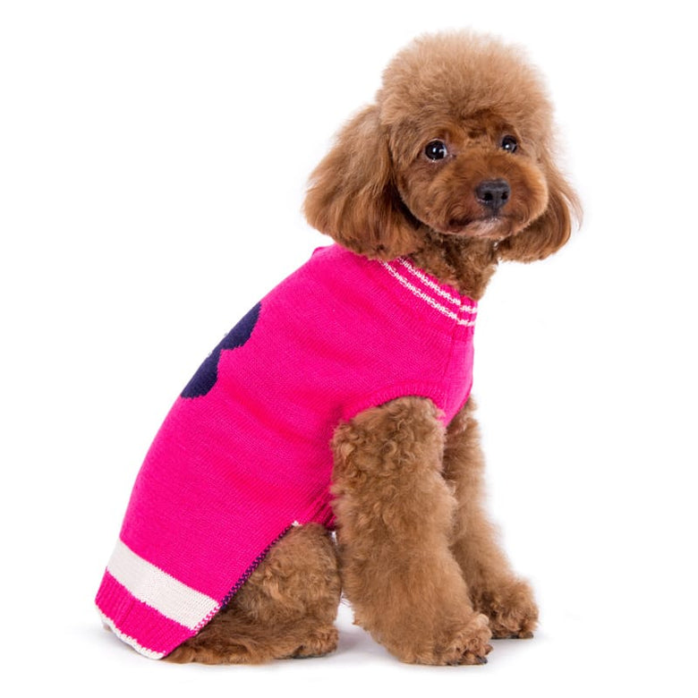 Dogo Pet Sweaters Pink PP Flower Dog Sweater