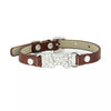 Mirage Pet Products Collars Brwn / XS Bling Bone Dog Collar