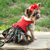 Christmas Gingerbread Holiday Dog Harness Dress with Matching Leash
