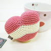 DogoPet.com Crochet Toys Stripy Heart Crochet Toy