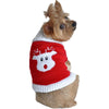 Christmas Combed 100% Cotton Red Rudolph Holiday Warm Dog Sweater