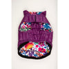 Barker's Bowtique Jackets-coats Flex-Fit Reversible Puffer Dog Coat - Purple / Floral