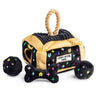 Haute Diggity Dog Toys Black Monogram Chewy Trunk Interactive Activity House Dog Toy