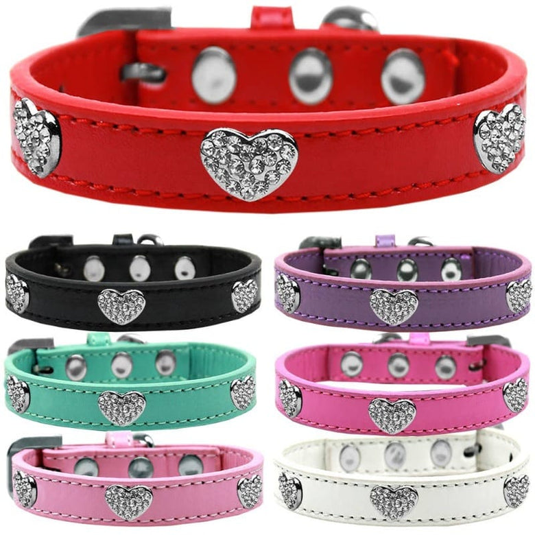 Mirage Pet Products Collars Bling Heart Dog Collar