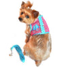 Doggie Design, Inc Harnesses XS Under the Sea Collection - Cool Mesh Dog Harness with Leash - Pink and Blue Flip Flop