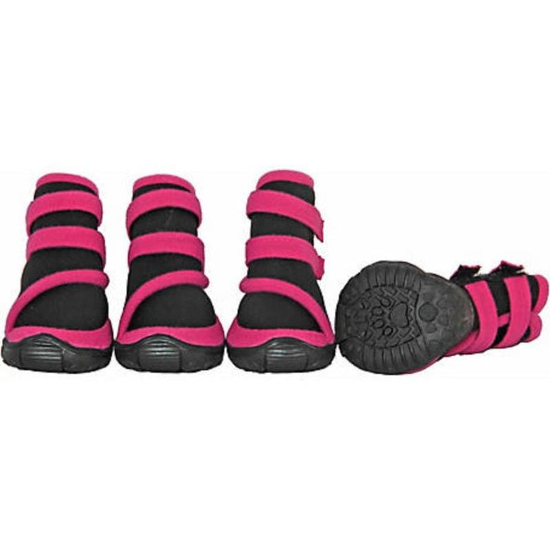 PET LIFE Shoes Pet Life Performance Coned Premium Stretch Supportive Dog Shoes-Blk/Pink