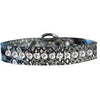 Mirage Pet Products Collars 12" / Svr One Row Clear Jeweled Dragon Skin Genuine Leather Dog Collar