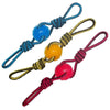 SnugArooz dog toys Blue Spikey Beast Baby Ball Rope Tug Dog Toy - 19"