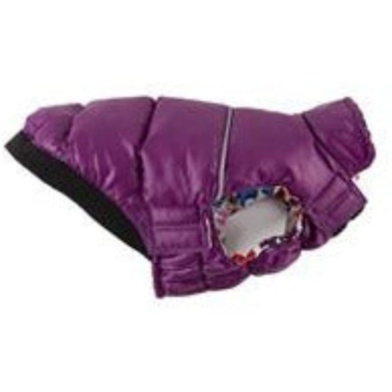 Barker's Bowtique Jackets-coats Flex-Fit Reversible Puffer Dog Coat - Purple / Floral