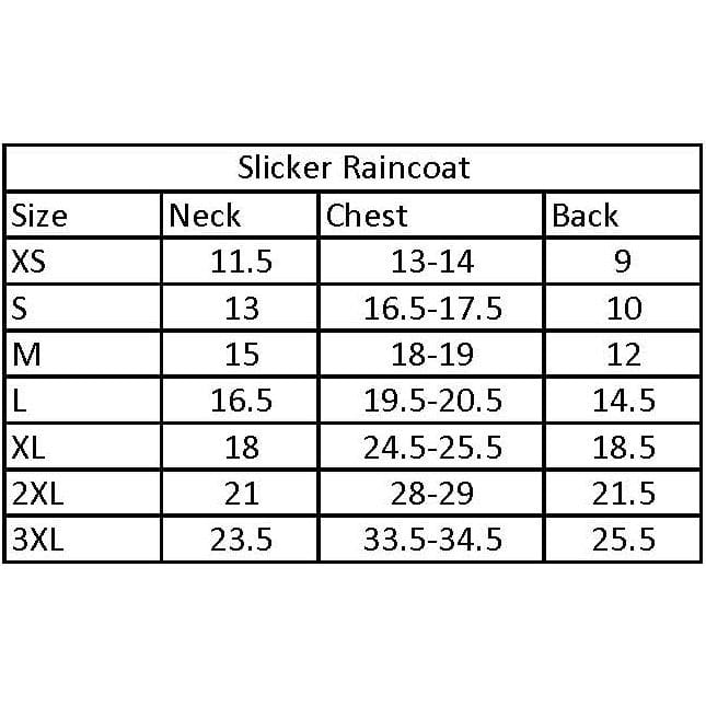 Doggie Design, Inc. Jackets-coats M Slicker Dog Raincoat w/Striped Lining - Yellow