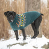 GF Pet Dog Apparel Heritage Teal Dog Sweater
