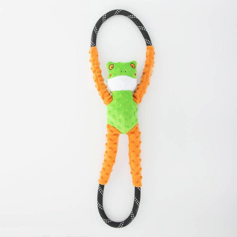 ZippyPaws dog toys RopeTugz Tree Frog Dog Toy