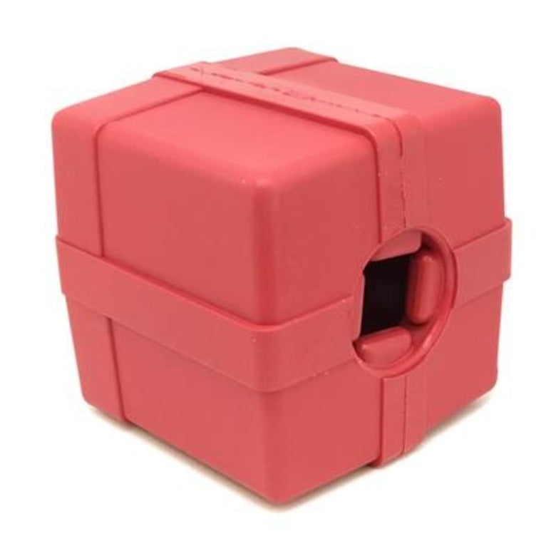 Soda Pup dog toys Rubber Gift Box Red Treat Dispensor Dog Toy