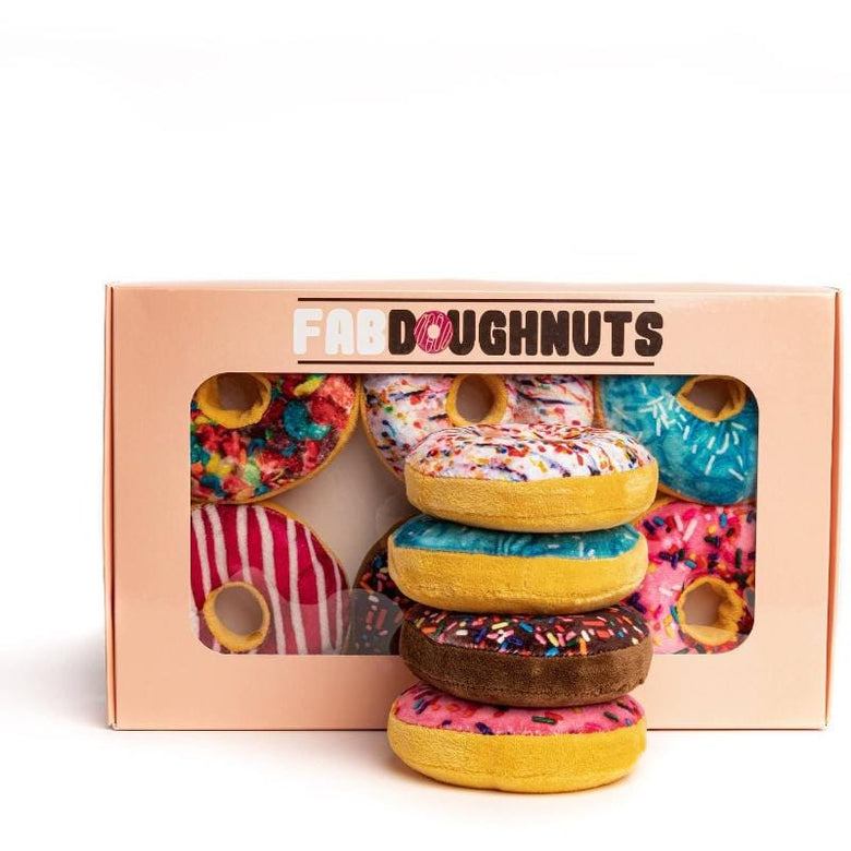 Fab Dog dog toys Box of Doughnuts Squeaky Dog Toys - 6 pc