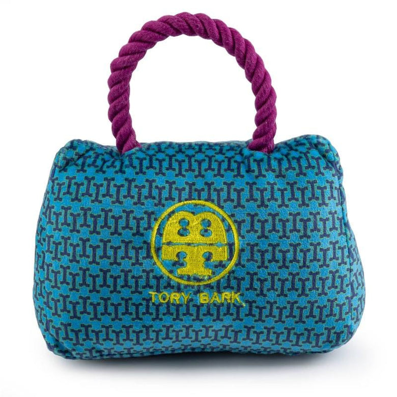 Haute Diggity Dog Toys Tory Bark Handbag Plush Squeak Dog Toy