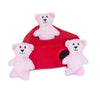 ZippyPaws dog toys Valentine's Burrow Heart 'n Bears Plush Squeak Interactive Dog Toy Set - 4 Pc