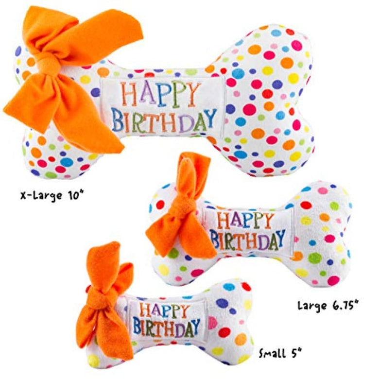 Haute Diggity Dog Toys Happy Birthday Bones Dog Toy
