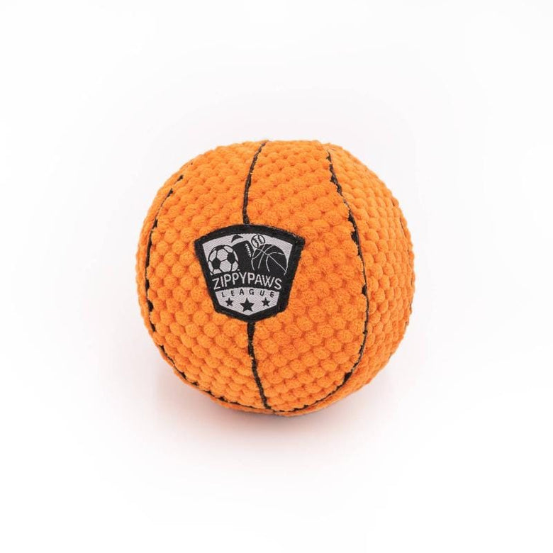 ZippyPaws dog toys SportsBallz Basketball Plush Dog Toy