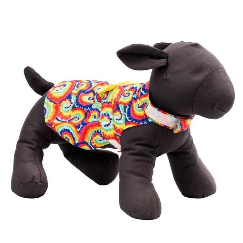 The Worthy Dog Dresses Kaleidoscope Colorful with Yellow Bow Dog Dress