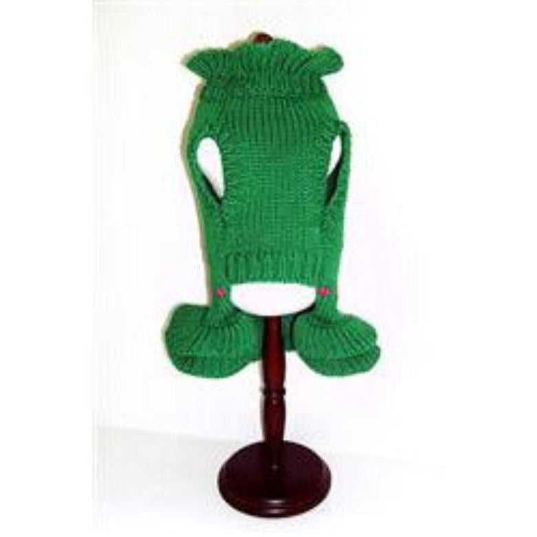 Dallas Dogs, Ltd Sweaters Fleur Rose Green and Pink Spring Dog Sweater Dress