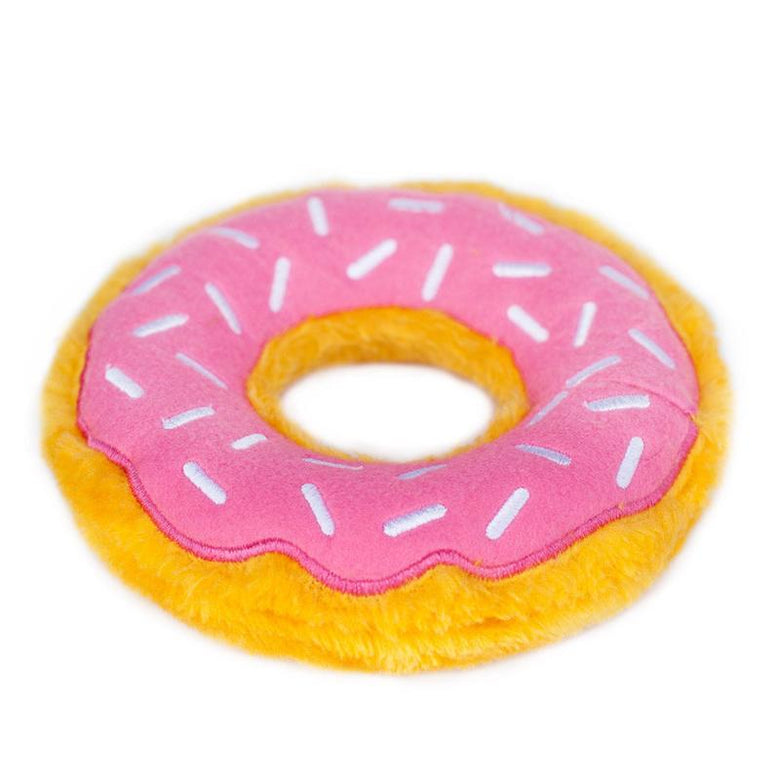 Zippypaws dog toys Strawberry Donutz Sprinkles Squeaky Dog Toy - 3 Sizes