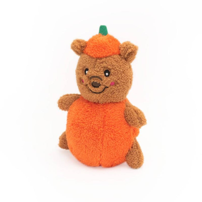 ZippyPaws dog toys Halloween Cheeky Chumz Pumpkin Bear Plush Squeak Dog Toy