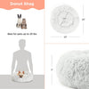 BEST FRIENDS Beds Donut Shag Frost 23"x23" Dog Bed