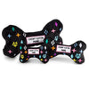 Haute Diggity Dog dog toys Black Monogram Chewy Bone Plush Squeak Dog Toy - 3 Sizes