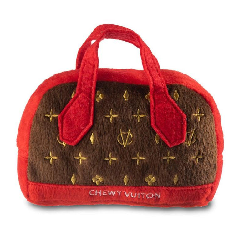 Dog Diggin Designs dog toys Chewy Posh Purse (Red Trim) Plush Squeak Dog Toy - 2 Sizes