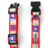 The Worthy Dog Collars Ships Ahoy Red/Blue Dog Collar
