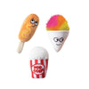 Pet Shop by Fringe Studio dog toys Fair Fun Crndog Popcorn Snowcone Plush Squeaky Small Dog Toy Set - 3 Pk