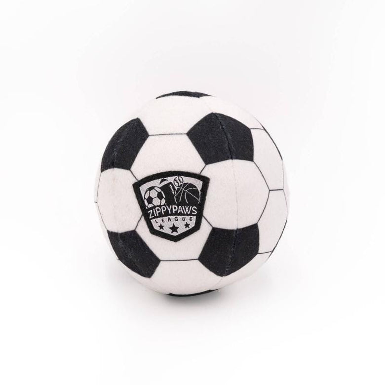ZippyPaws dog toys SportsBallz Soccer Plush Dog Toy